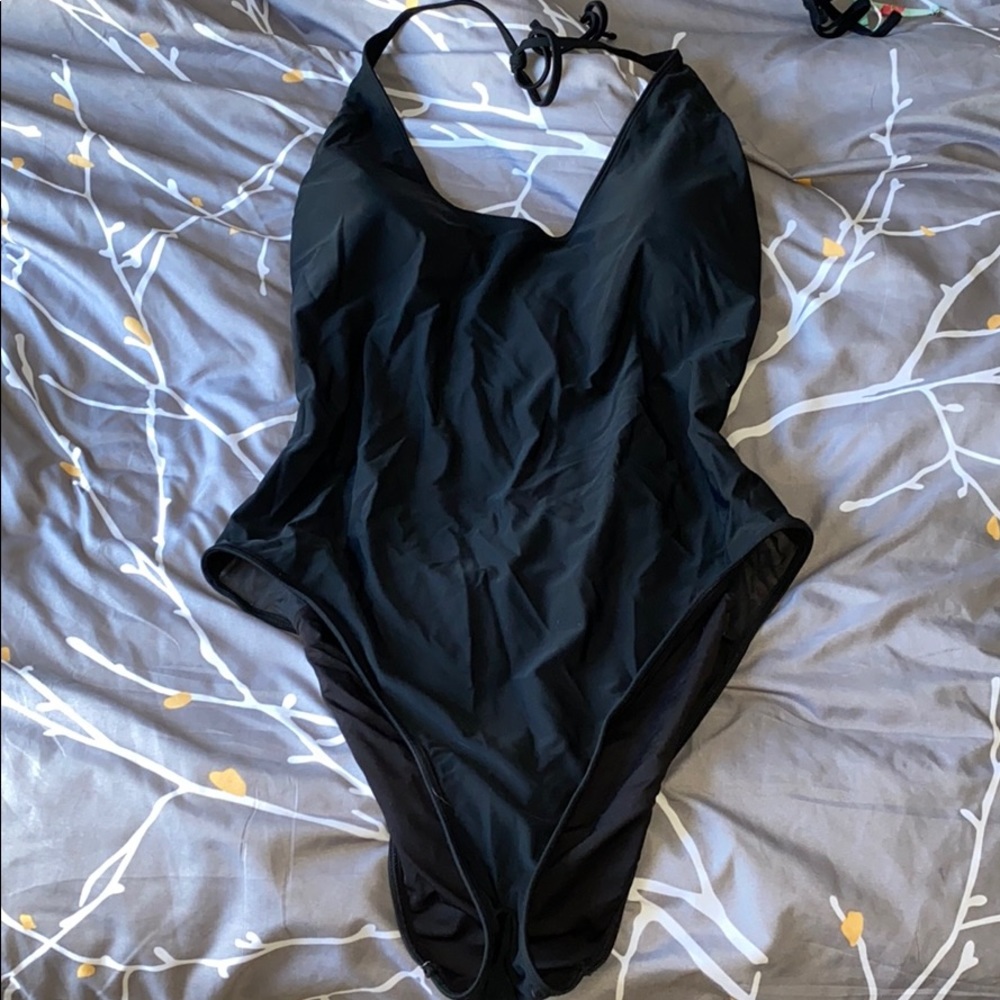 Black one piece swim!
